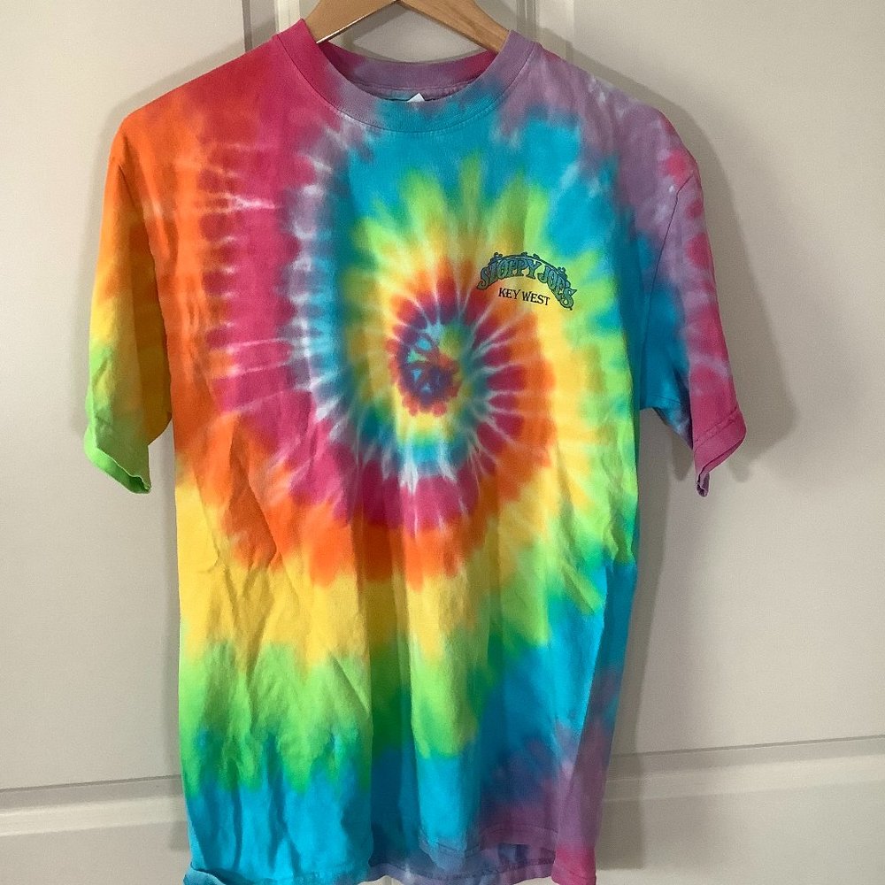 Sloppy Joes Key West Men's Size Medium Tie Dye T Shirt 100% Cotton Restaurant